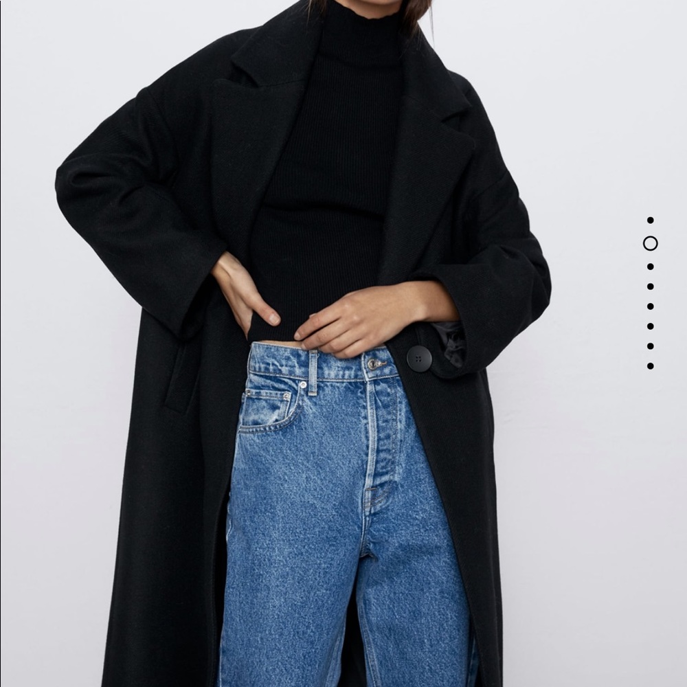 Zara wool blend oversized coat bloggers favorite - Picture 9 of 11